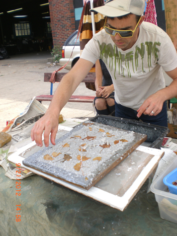 Paper Making at an artists PARK(ing) spot Paper Making